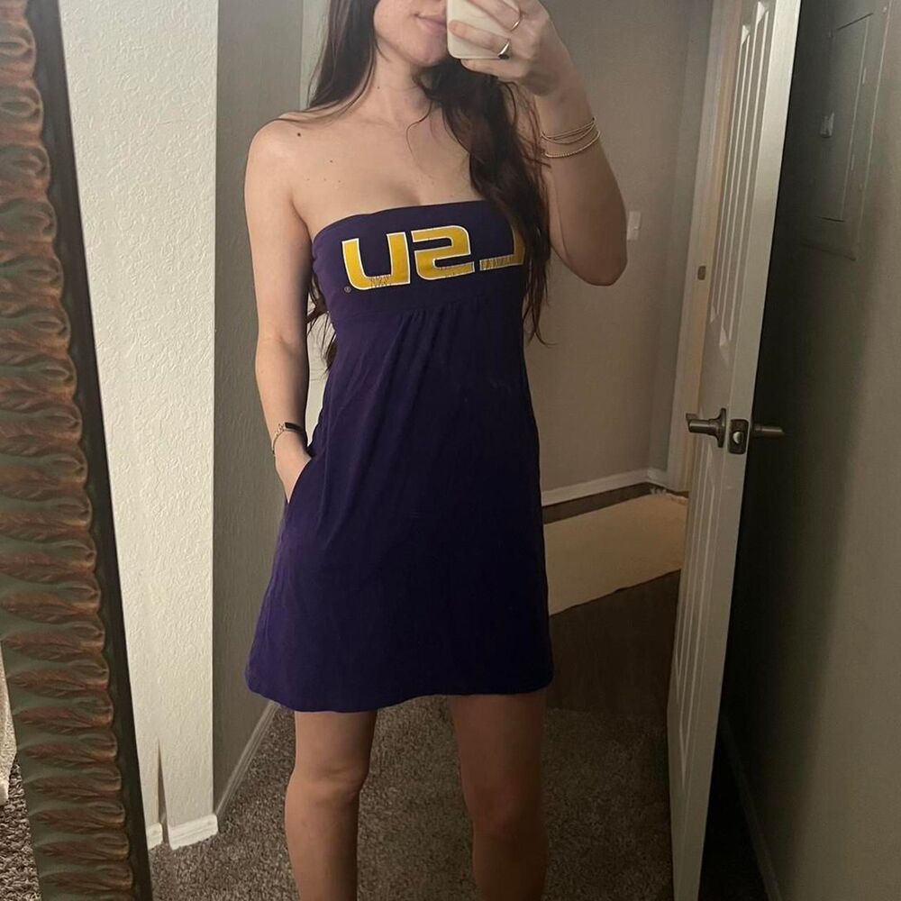 Women's Purple and Yellow LSU Dress